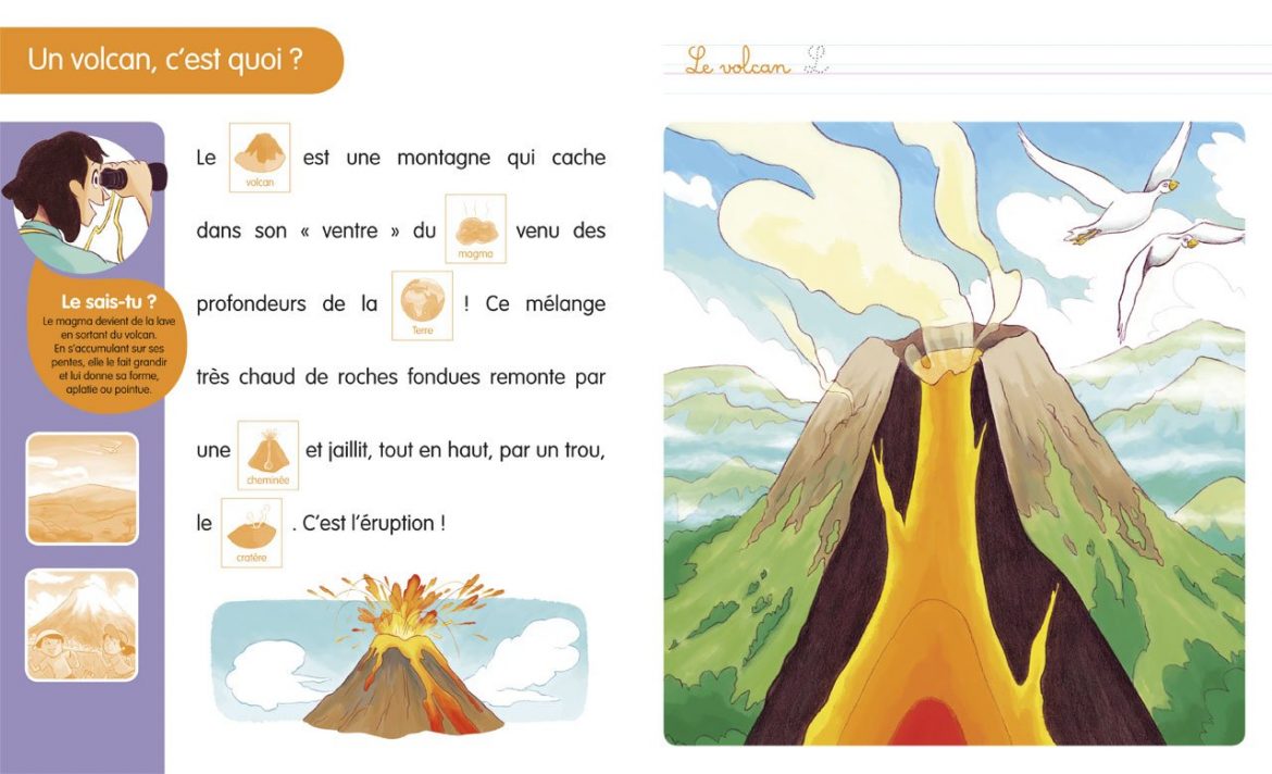 Ma Petite Encyclopédie en Autocollants: Les volcans - Livre enfant
