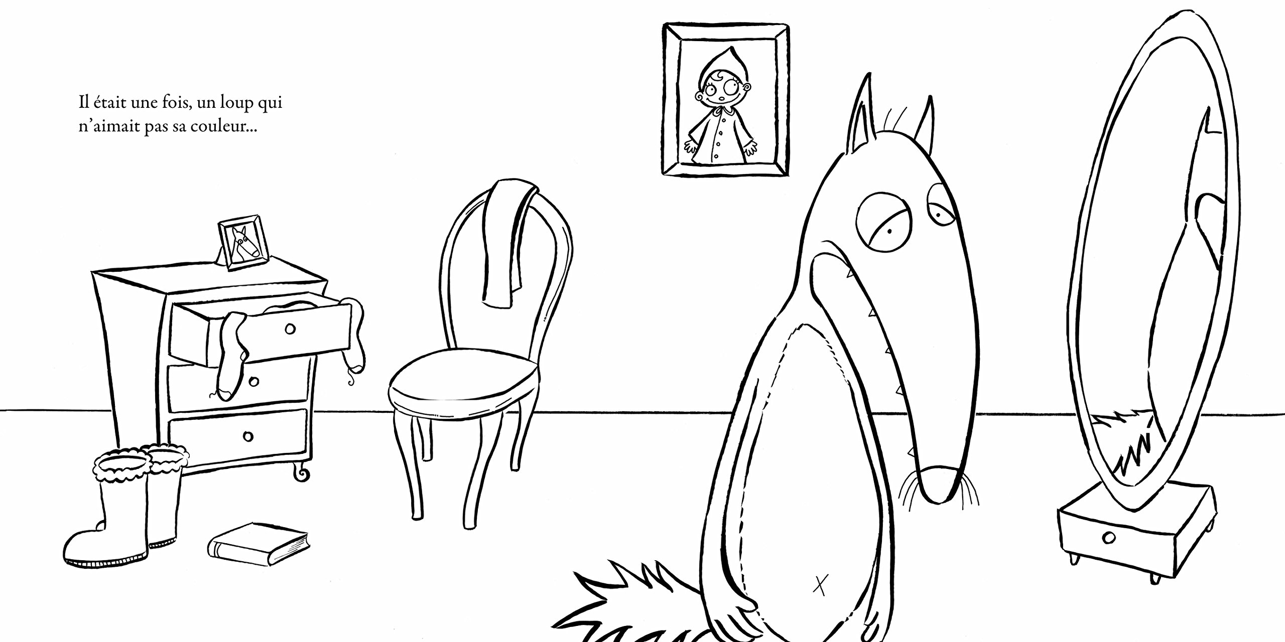 Mon coloriage du Loup qui voulait changer de couleur  Livre enfant