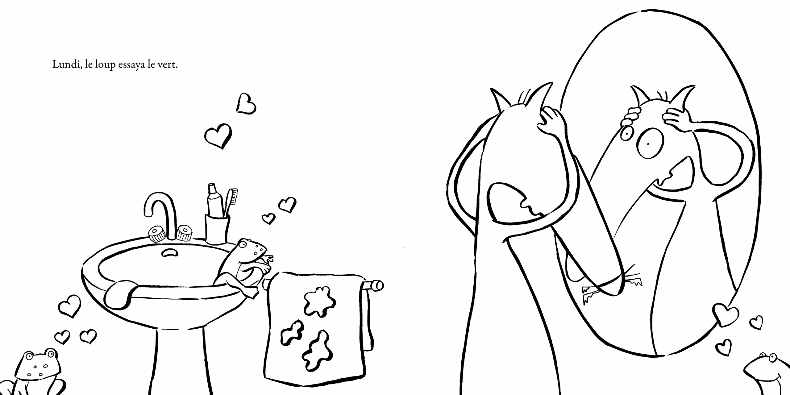 Loup Qui Voulait Changer De Couleur Coloriage